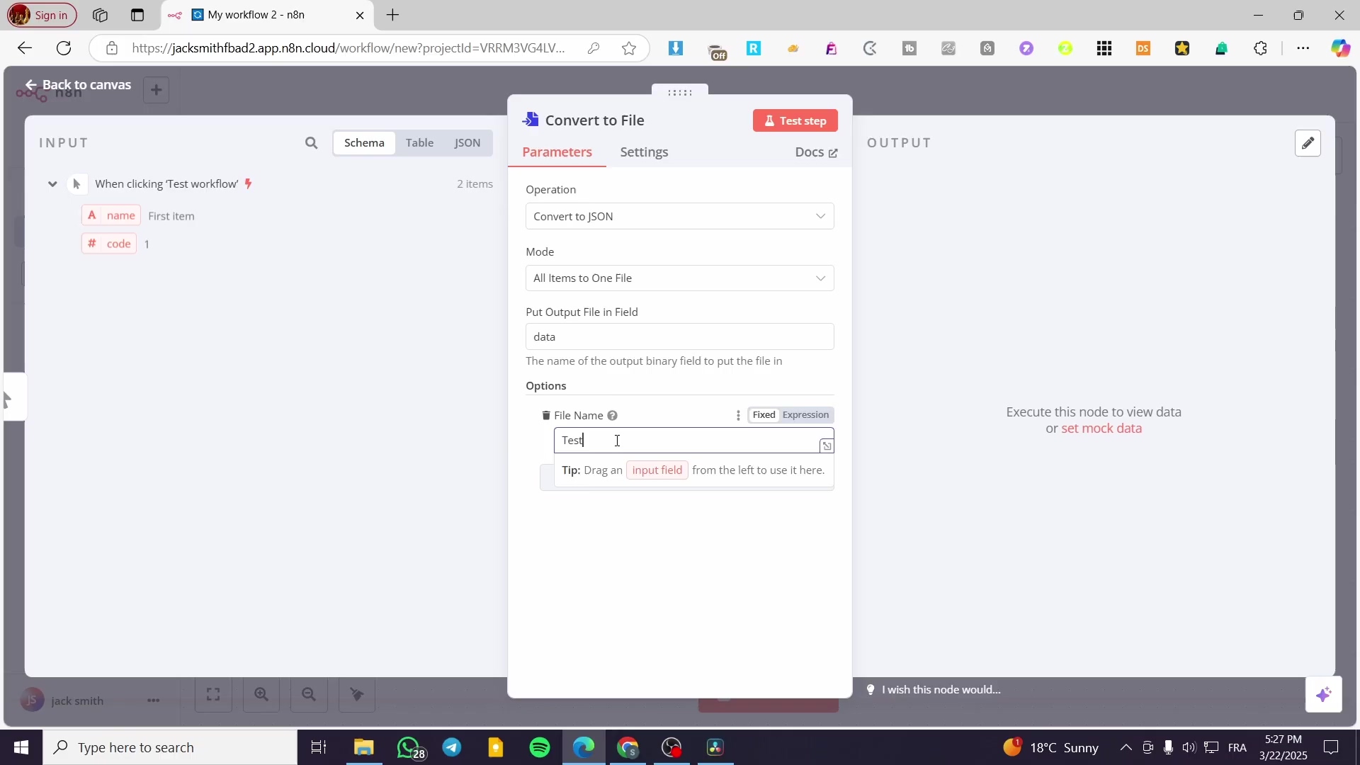 n8n Convert to File node configurations