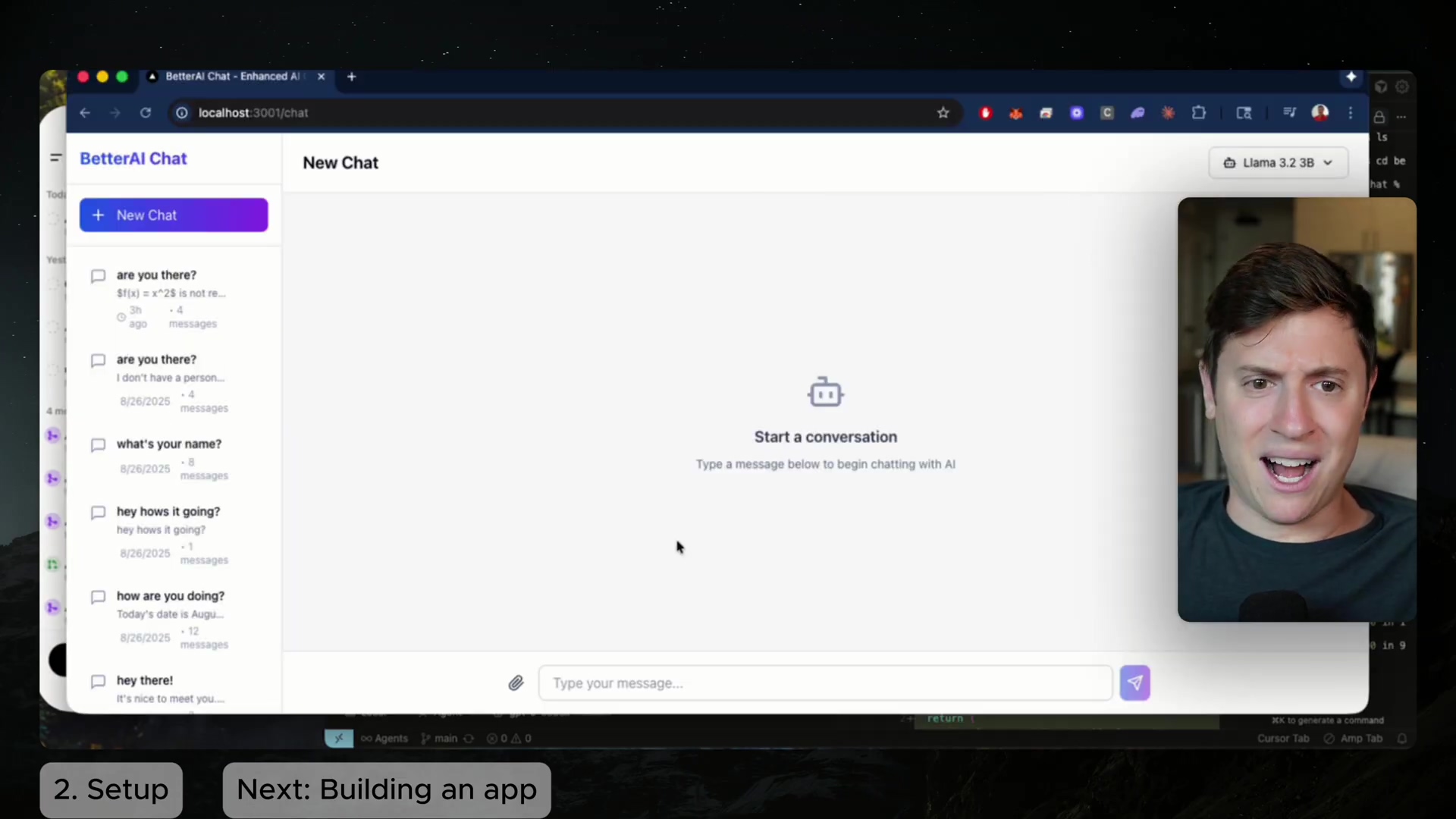 Localhost chat interface
