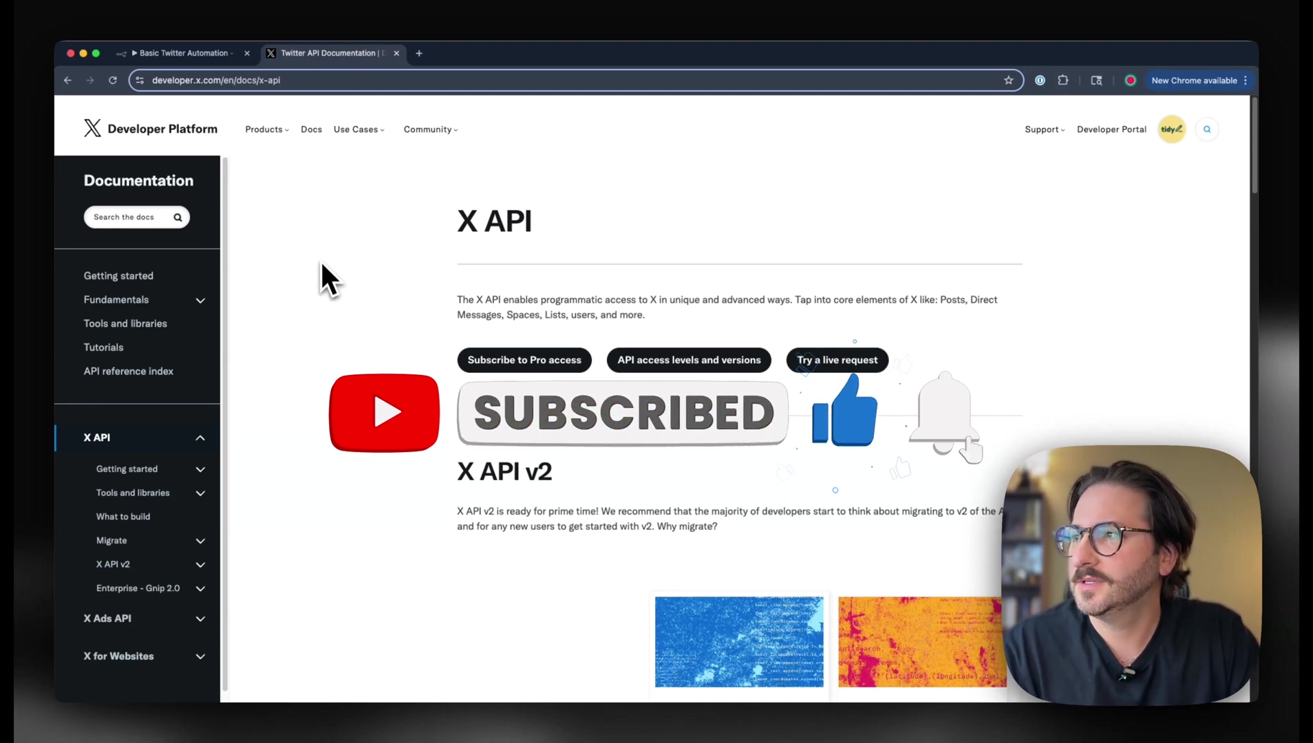 X Developer Platform documentation page