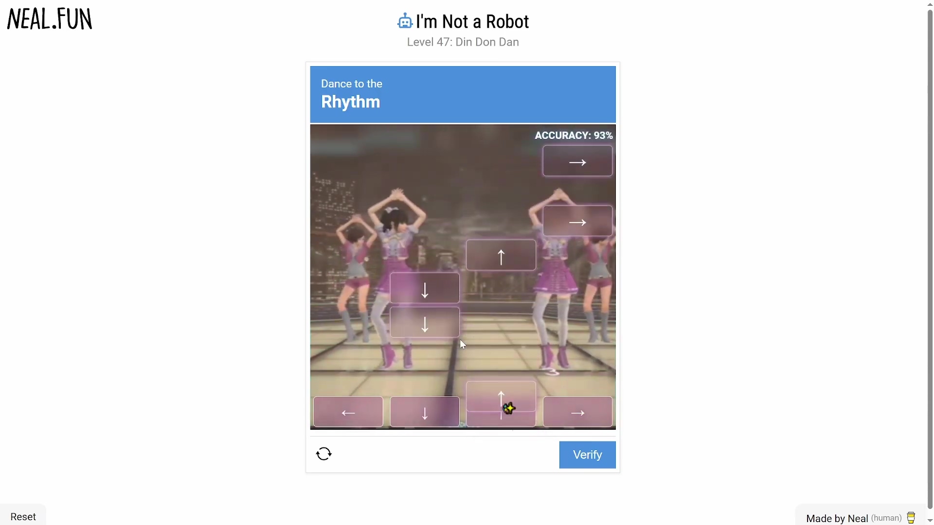 Level 47 Din Don Dan rhythm game interface