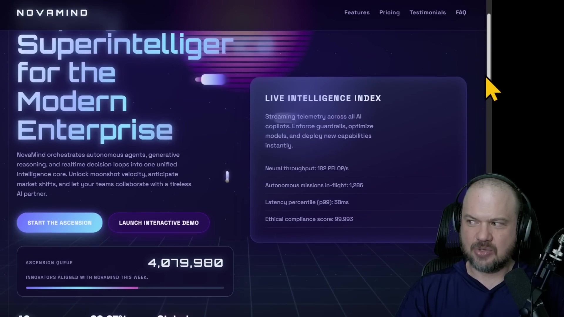 NovaMind website interface