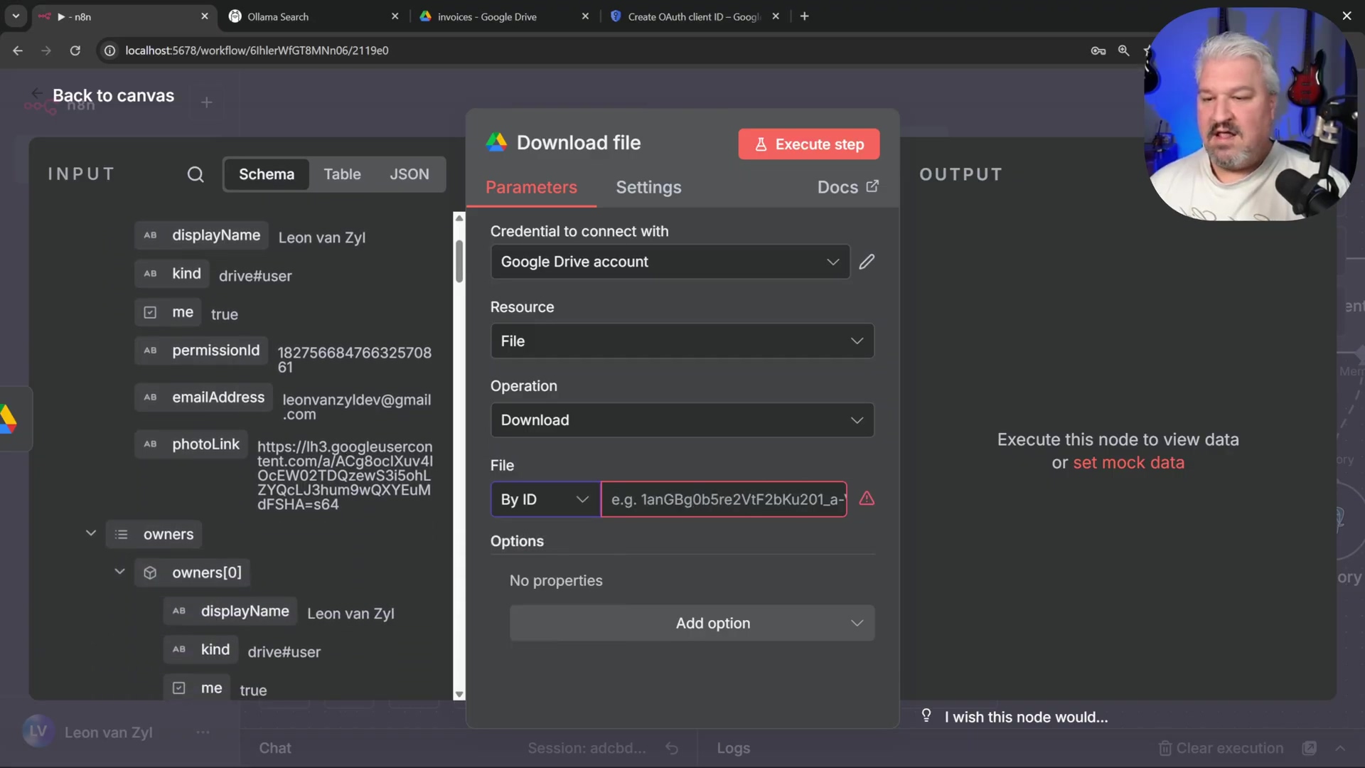 n8n 'Download file' node configuration panel