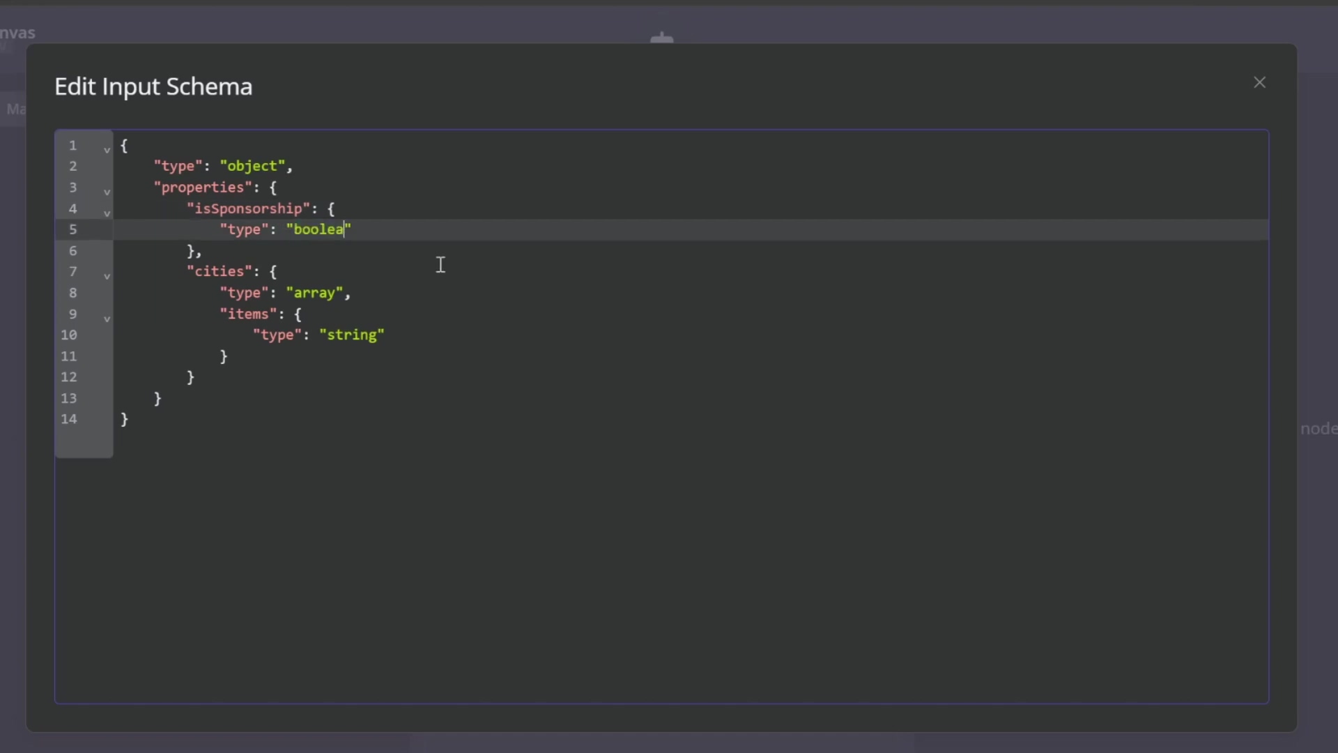 N8N input schema for AI Agent output
