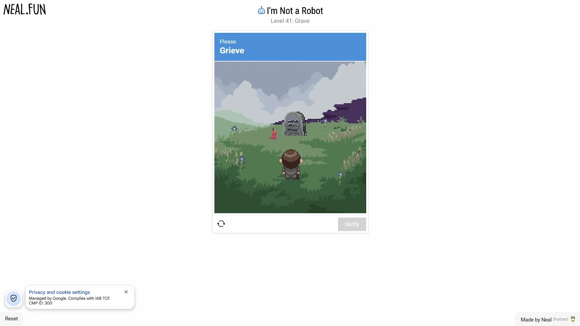 Level 41: Grave game interface