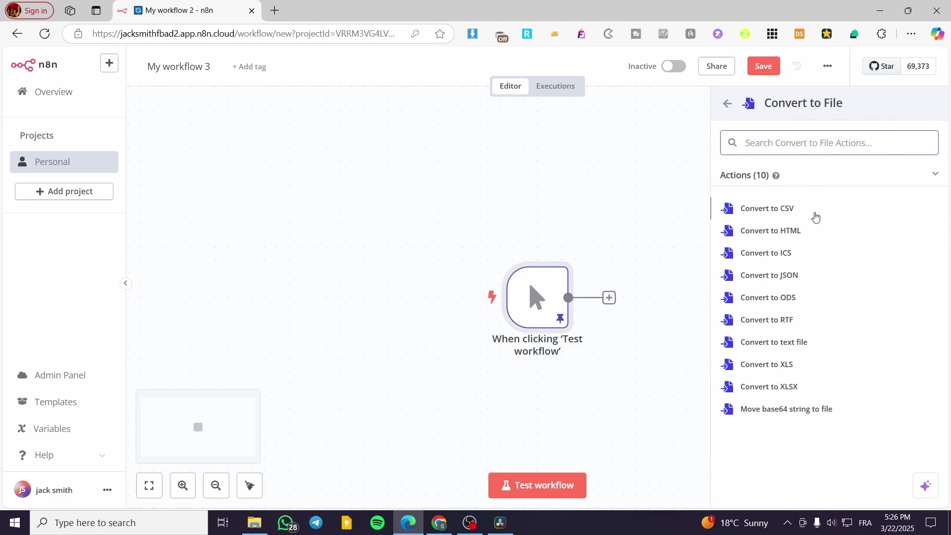n8n Convert to File node options