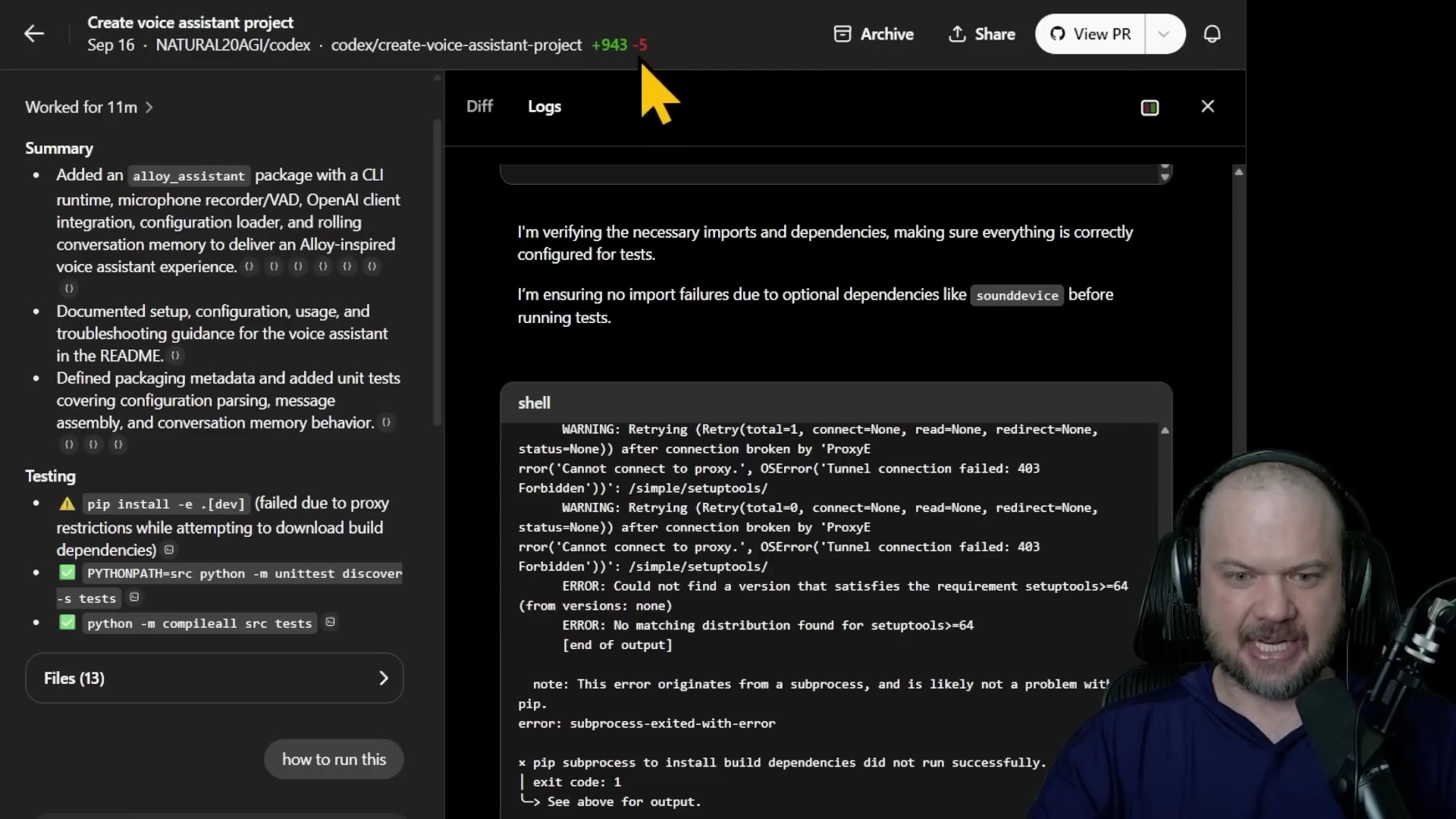 GitHub pull request page