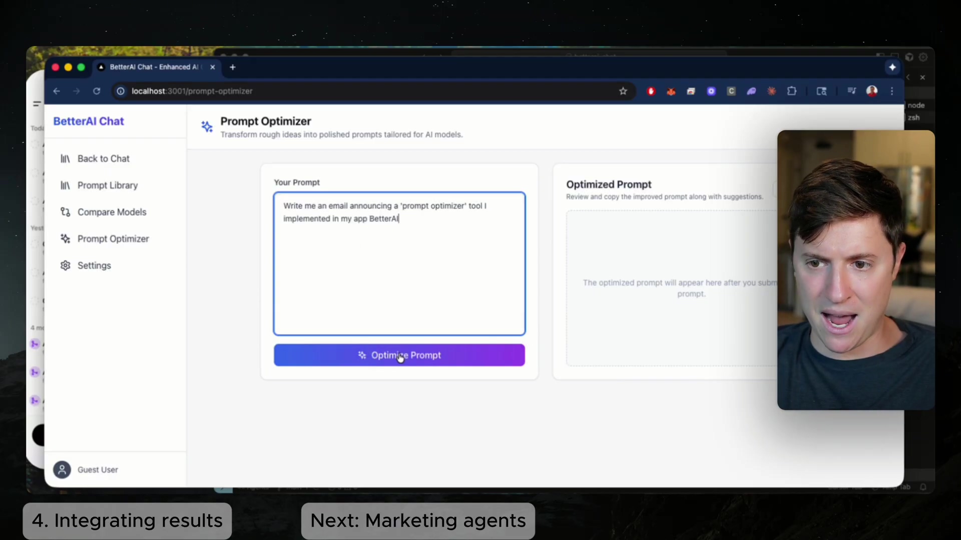 Prompt Optimizer tool in BetterAI Chat