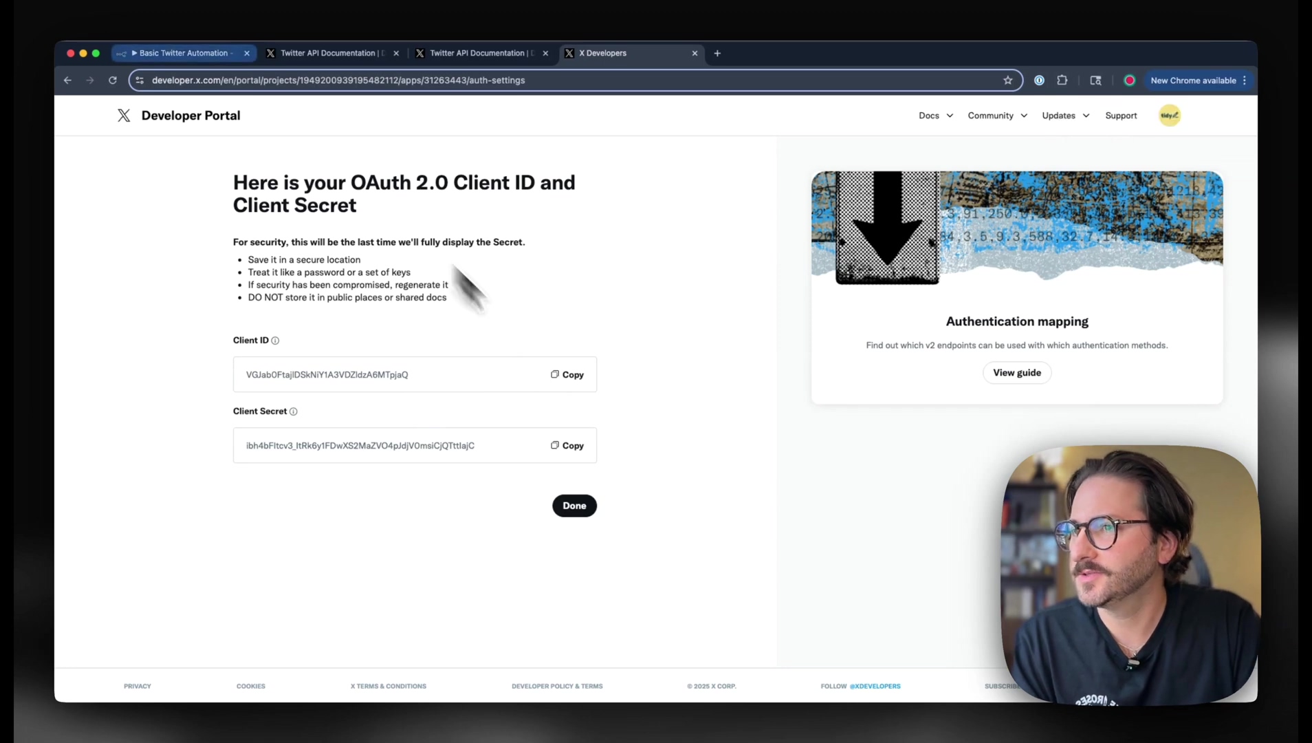 X Developer Portal OAuth 2.0 Client ID and Client Secret